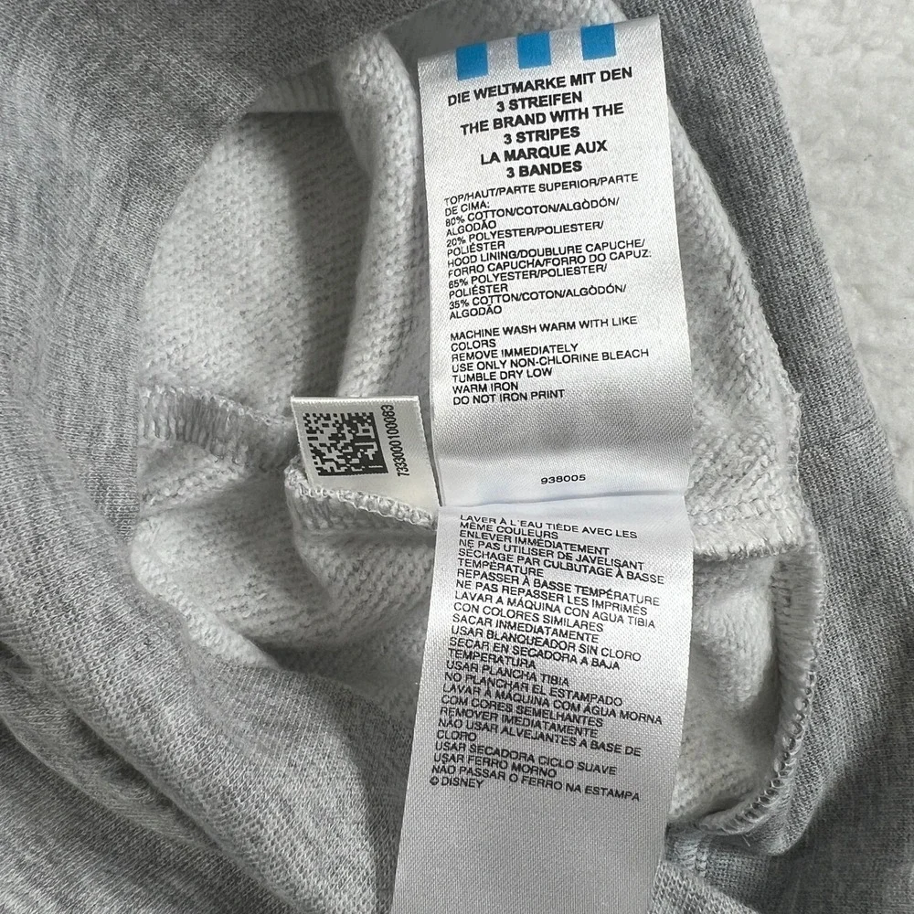 Adidas Goofy Hoodie Kids‎ 12M Gray Disney Sport Graphic Pullover Vintage NWT